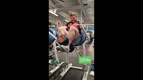 110lbs Hanging Ab Crunches (Medium) [Half-Hang] | #fitness #shorts #core