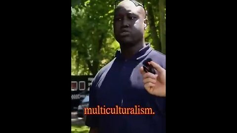 "Black Man Expresses Disapproval of Multiculturalism"