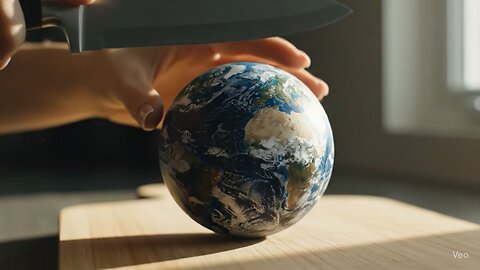 Earth cutting asmr video
