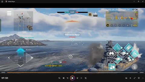 Battleship duel - IJN Ise Vs Imperatritsa Mariya - at the end - War thunder Naval gameplay