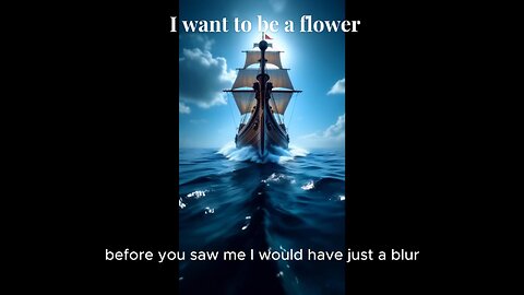 I want to be a flower