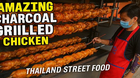 🔥 Charcoal Grilled Chicken Like Never Before – Authentic Thai Street Food!