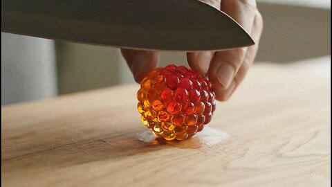 Cutting glass Raspberry Satisfying ASMR #asmr#asmrsounds #aiasmr #glassfruit #satisfyingvideo #ai