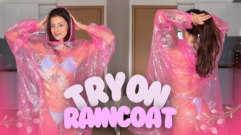 Pink Raincoat Try-On Haul with Maddie | Fashion Lookbook | Rainy Day Outfit