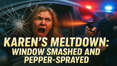 🚨🚨 Karen’s Meltdown: Window Smashed and Pepper-Sprayed