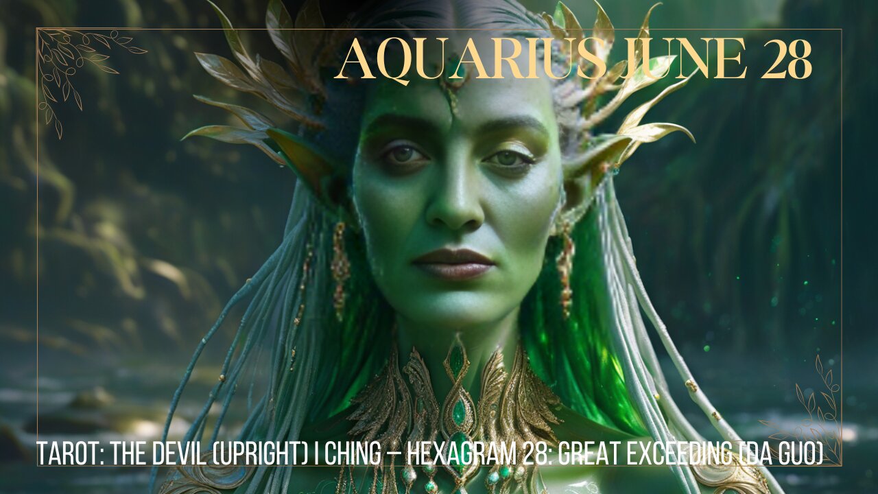 AQUARIUS JUNE 28 The Devil upright Hexagram 28 Great Exceeding