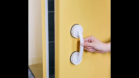 Waterproof Glass Door Knob with Strong Suction Cup, Glue-Free, Punch-Free and Traceless Adsorption