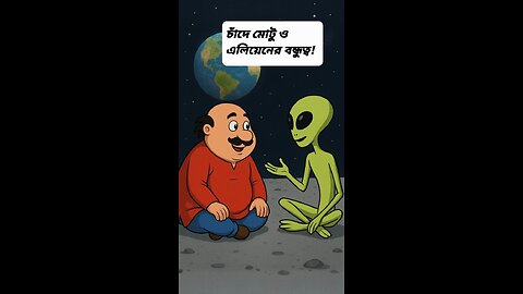 চাঁদের বুকে মোটু ও এলিয়েনের বন্ধুত্ব!