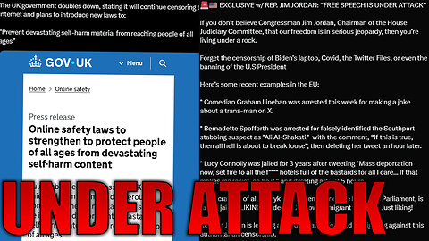 Free Speech Is Under Attack - The UK Are Push More Censorship On Internet!