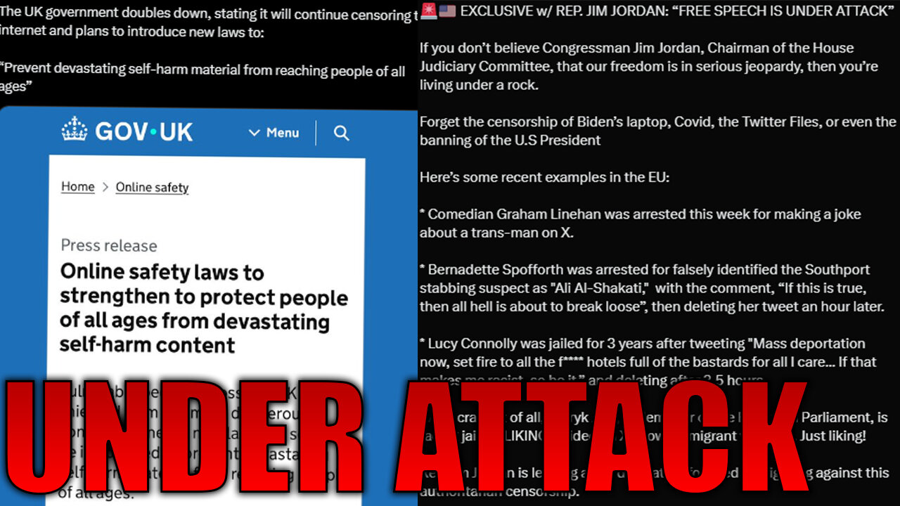 Free Speech Is Under Attack - The UK Are Push More Censorship On Internet!