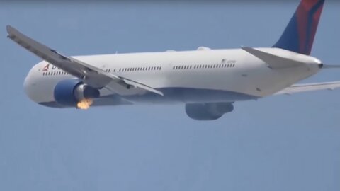 US AIRPLANE ENGINE CAUGHT FIRE DURING A FLIGHT