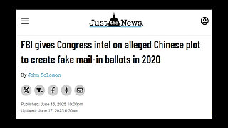 Kash Gave Congress FBI Report on Chinese Plot to Manufacture IDs & Ballots TO BENEFIT BIDEN-JTN 6/16