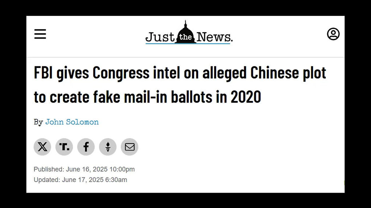 Kash Gave Congress FBI Report on Chinese Plot to Manufacture IDs & Ballots TO BENEFIT BIDEN-JTN 6/16