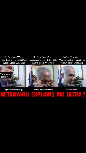 🚨🇮🇱 ISRAEL'S NETANYAHU EXPLAINS MK ULTRA ▪️ WHY'S HE EXPLAINING MIND CONTROL❓