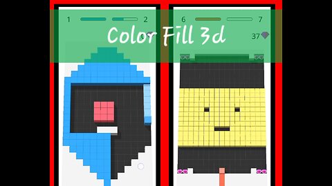 Color Fill 3d game [ level 1-6 ]