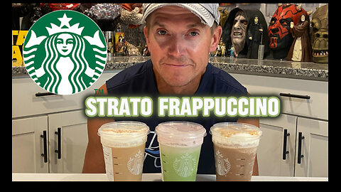 Trying all 3 of the Starbucks Strato Frappuccino's