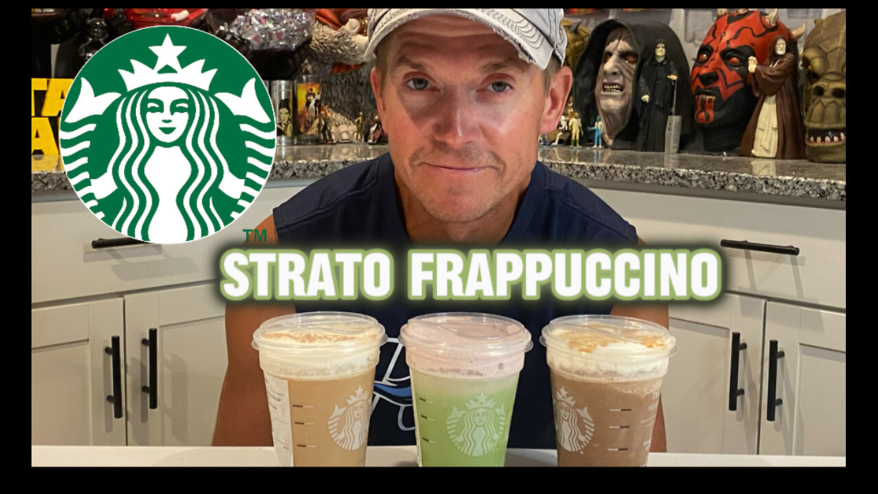 Trying all 3 of the Starbucks Strato Frappuccino's
