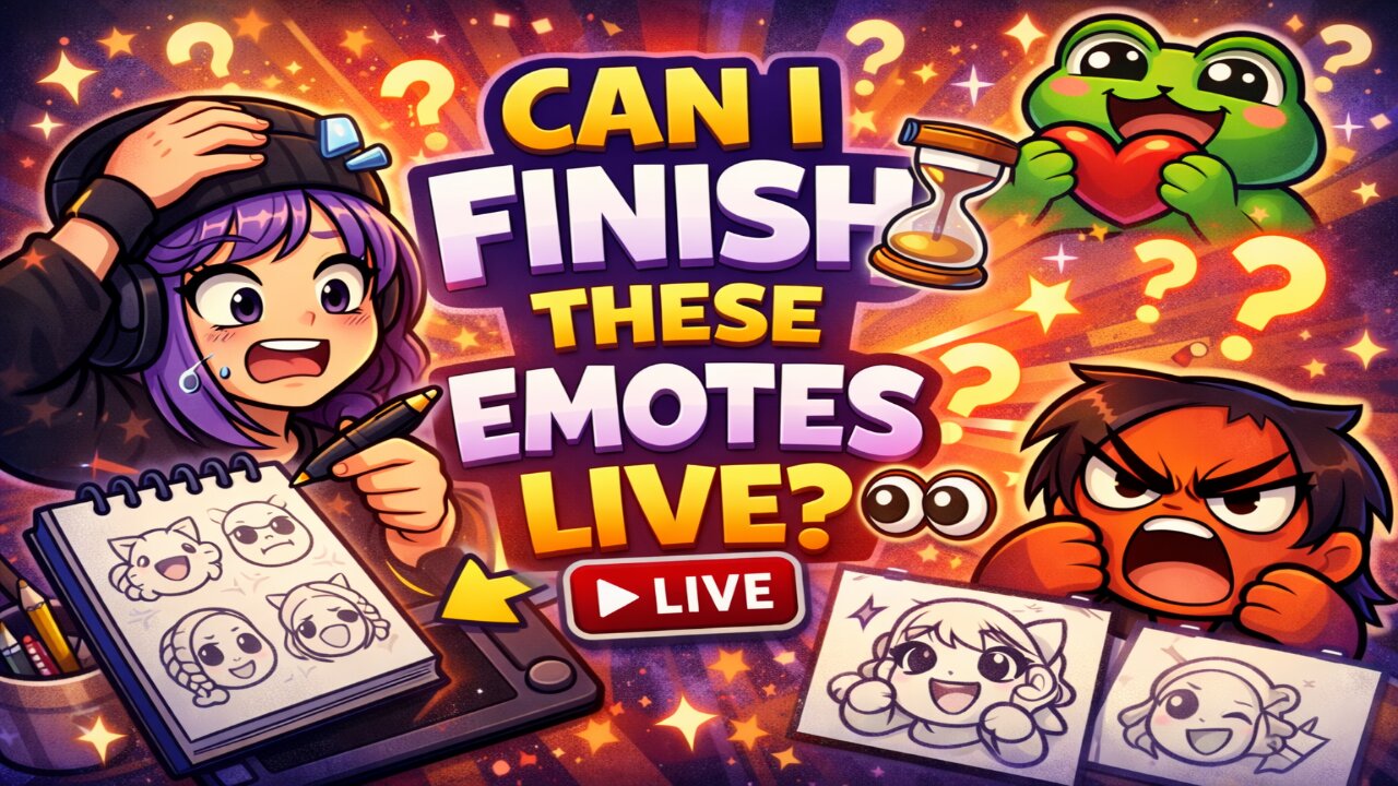 🎨 Can I Finish These Emotes LIVE? 👀
