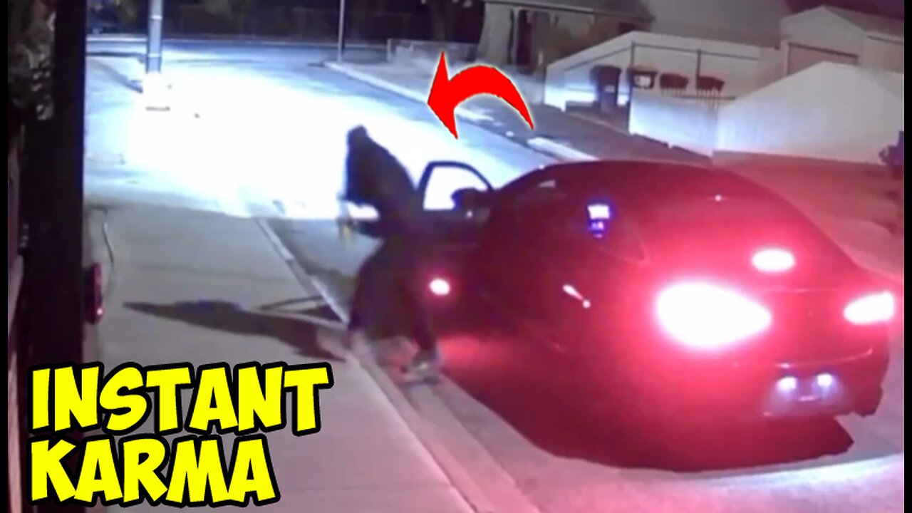 Arsonists set themselves on fire inside their own getaway vehicle. Instant karma.