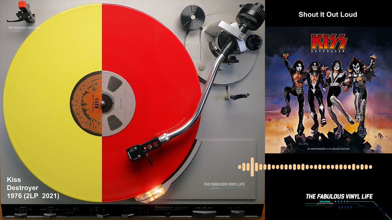 KISS) Destroyer ) 1976 (45th Anniversary 2LP Deluxe Edition Opaque Yellow & Opaque Red Vinyl 2021)