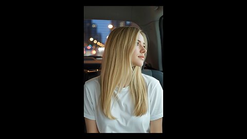 Beautiful blonde in a car