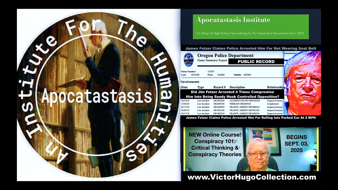 Arrested Jim Fetzer Teaching Young Students At Apocatastasis Institute John Coleman Ignores Concerns