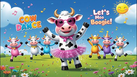 Cow Dance Rhyme | Moo Moo for Kids Fun Animal