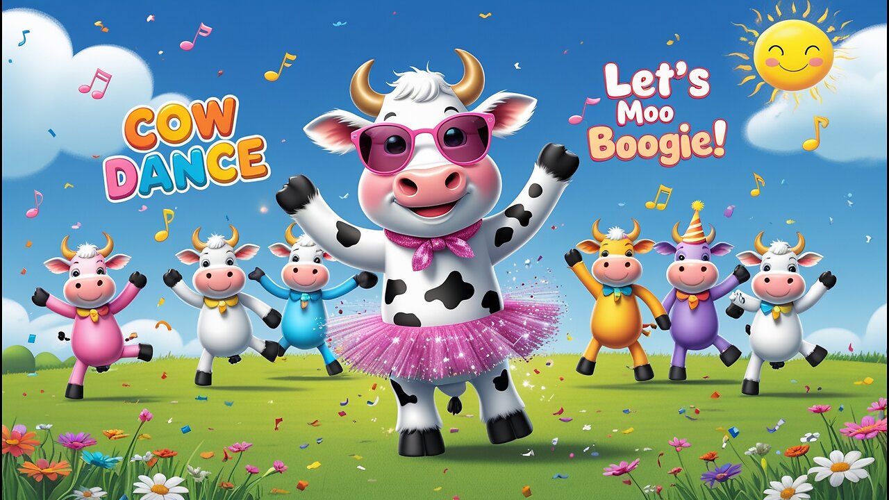 Cow Dance Rhyme | Moo Moo for Kids Fun Animal