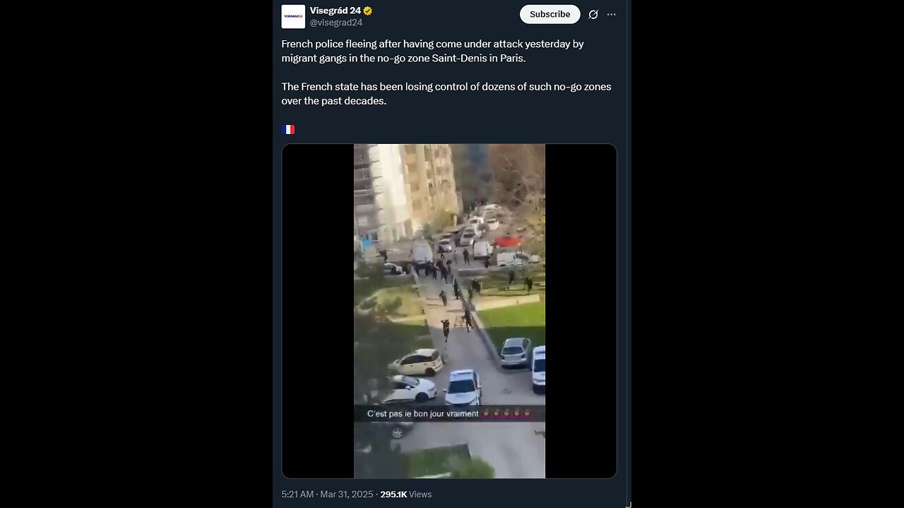 French police fleeing after having come under attack yesterday by migrant gangs in ...