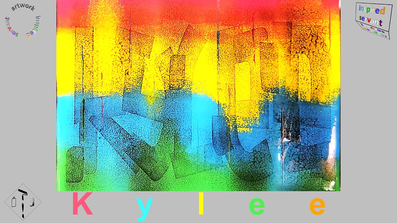 "KYLEE," Matthew, 18:2-3, Graffiti on Canvas, Step by Step Process
