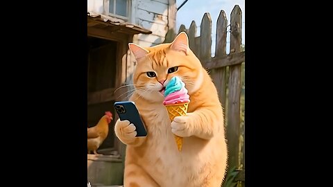 The orange cat is bad 😅😂