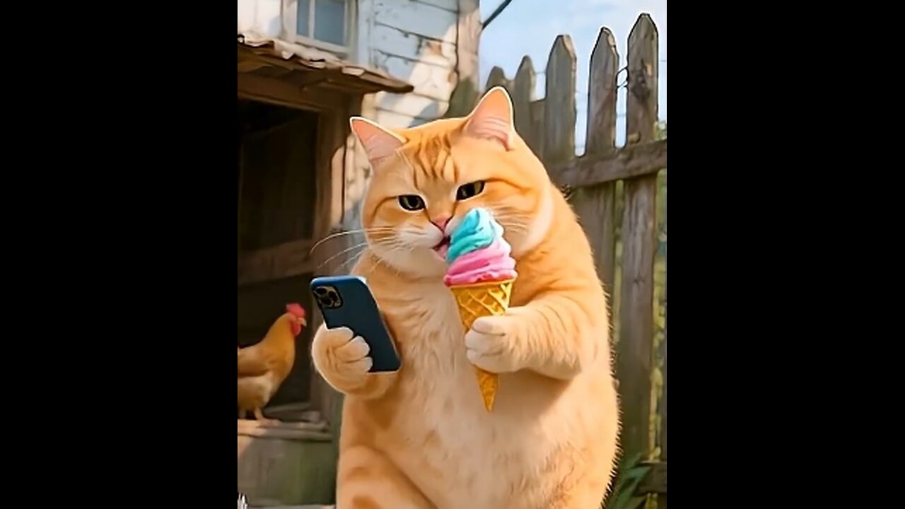 The orange cat is bad 😅😂