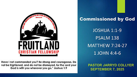 Commissioned by God - Fruitland Christian Fellowship - Jarryd Collyer