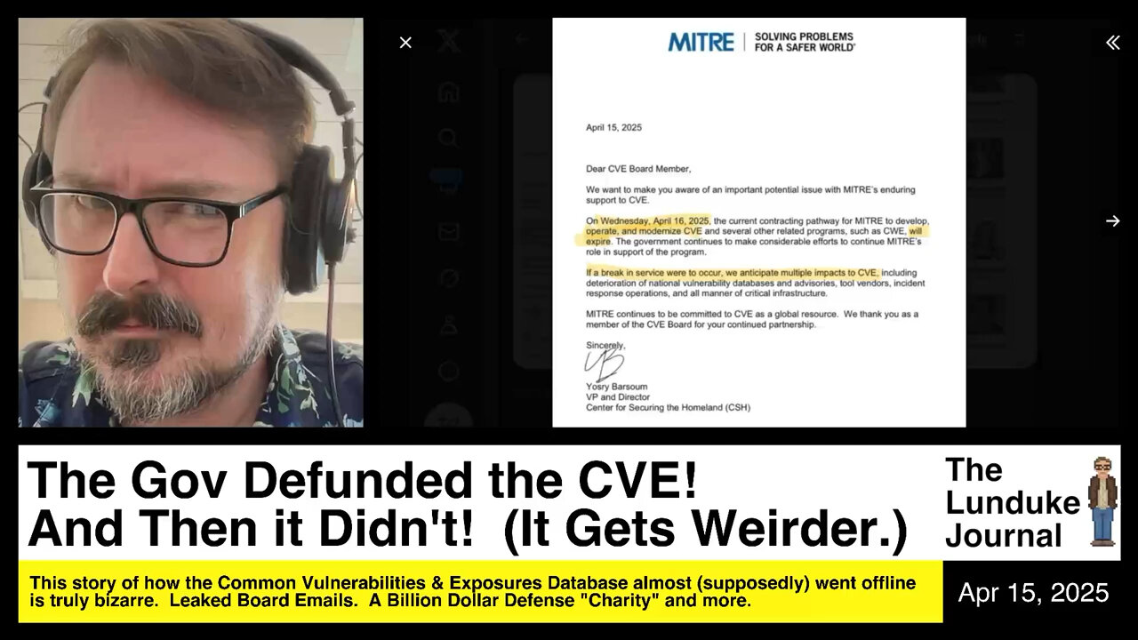 The Gov Defunded the CVE! And Then it Didn't! (It Gets Weirder.)