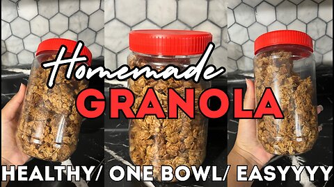 Homemade Granola | One bowl | Easy and Healthy