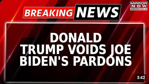 Trump Declares Biden “Pardons” VOID Says Joe Did Not Sign Or Know Anything About Them!