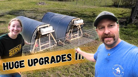 Making the Best Chicken Tractor Even Better! Easy Moving & Auto Watering!