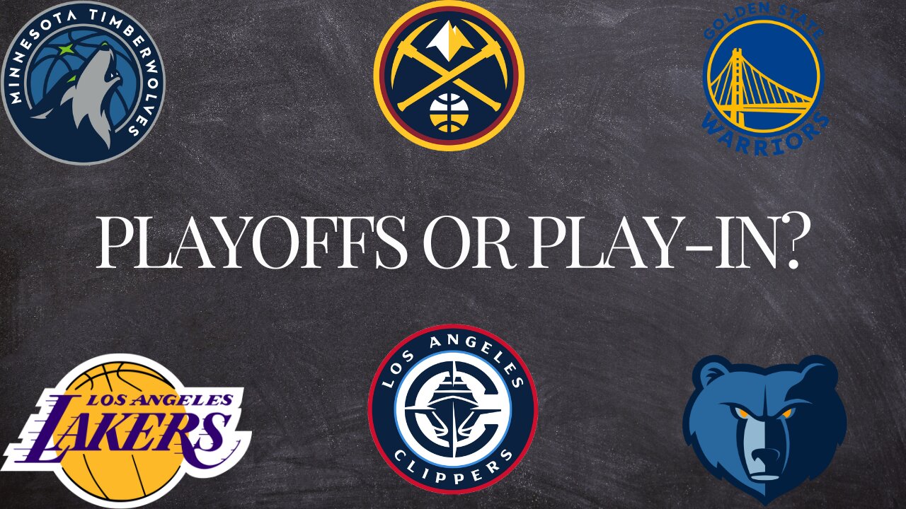The Western Conference standings with less than a week left are absolutely insane