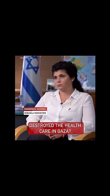 Sharren Haskel, Israeli Minister, justifies the bombing of ALL 36 Gaza hospitals.