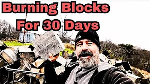 Burning Firewood Blocks For 1 Month #firewood