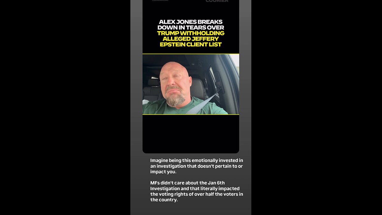 Alex Jones still refuses to hold Trump accountable.