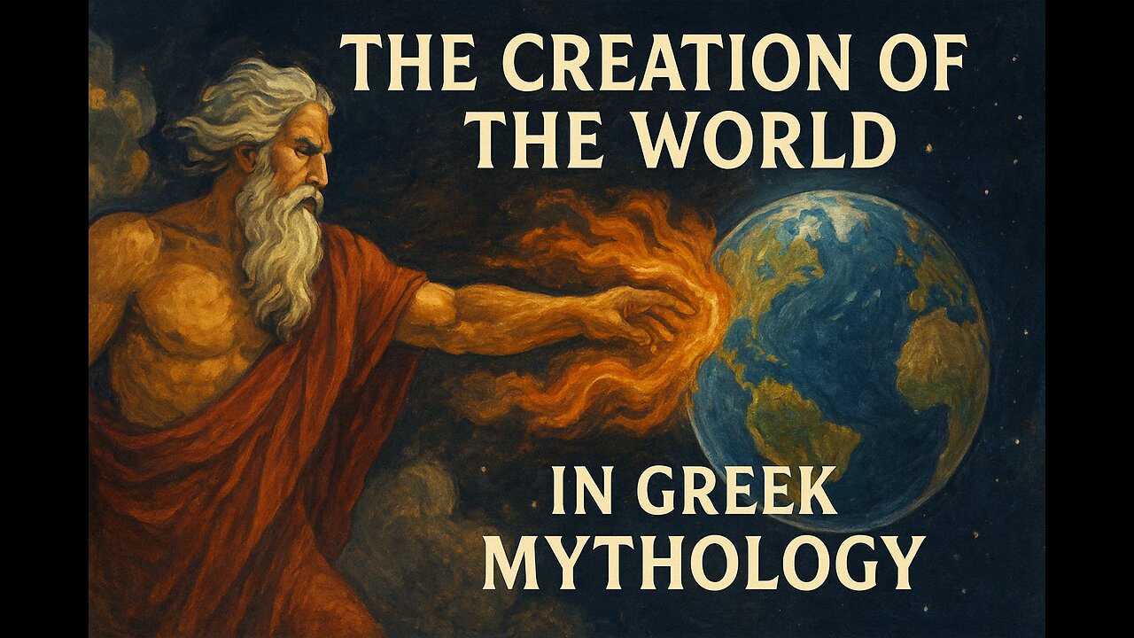 The creation of the world in Greek mythology.