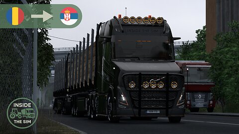 Time to take huge load of wooden beams to Serbia with Volvo VT5 | Wheel cam | Open Pipe Sound | ETS2