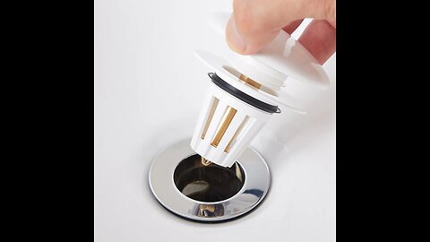 Ceramic Push-Type Sink Drain With Overflow
