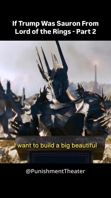 Donald Trump as Lord Sauron.