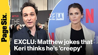 Matthew Rhys jokes that Keri Russell thinks he's 'creepy'