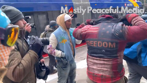 Anti-ICE Protesters Make Man Take Off His American Flag Hoodie…"Take It Off And You Won't Get Hurt!"