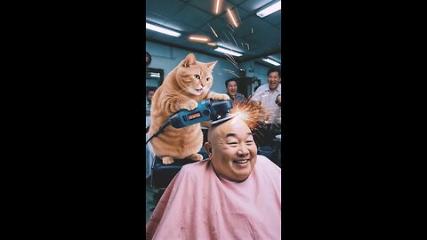 Meet the Hardest Working Cat at the Salon – Fluffy the Feline Stylist! 