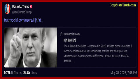 🇺🇸 📢 So President Trump Re-Truthed on His Social Media That Implies Joe Biden Was Executed in 2020 ☠️ WTF?
