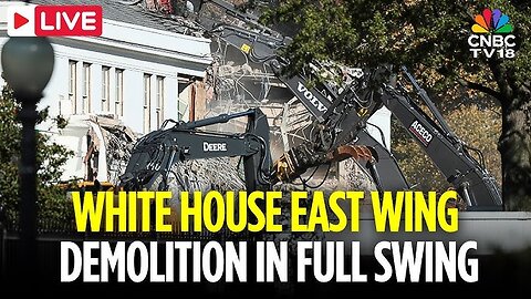 BREAKING : a live look at the demolition of the White House's East Wing for Trump's ballroom